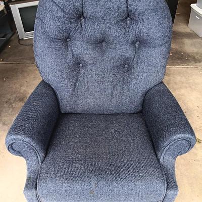 Denim colored La-Zy Boy recliner