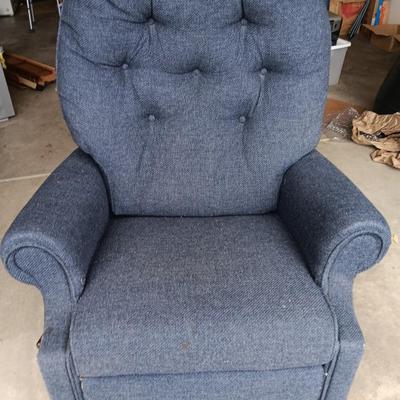 Denim colored La-Zy Boy recliner