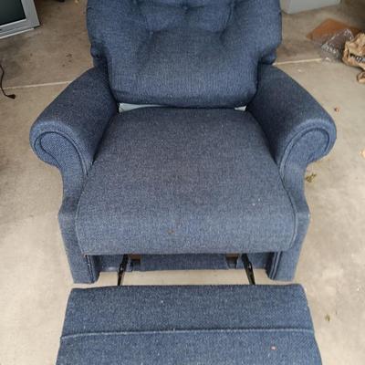 Denim colored La-Zy Boy recliner