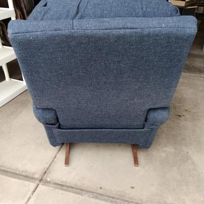 Denim colored La-Zy Boy recliner