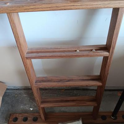 Wooden Pool que rack - holder - Billard organizing wall mount shelf with two pool Ques.