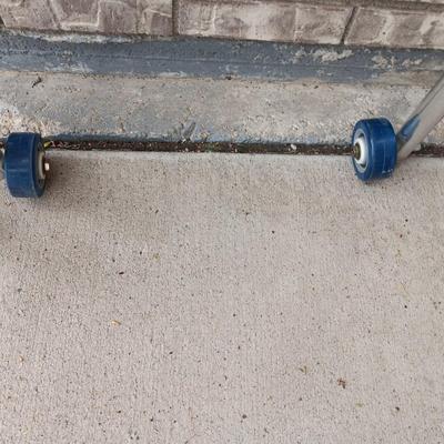 Adjustable height shower chair with adjustable height mobility walker