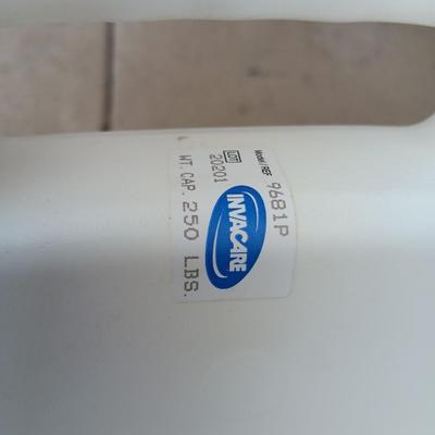 Adjustable height shower chair with adjustable height mobility walker