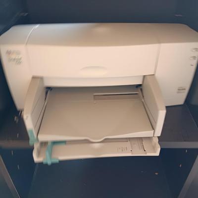 Small computer desk with printer stand - with computer accessories some new!