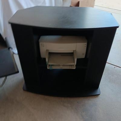 Small computer desk with printer stand - with computer accessories some new!