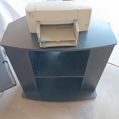 Small computer desk with printer stand - with computer accessories some new!
