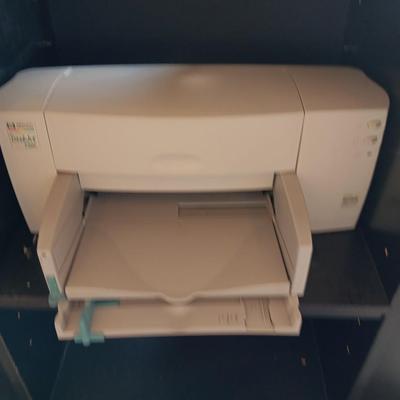 Small computer desk with printer stand - with computer accessories some new!