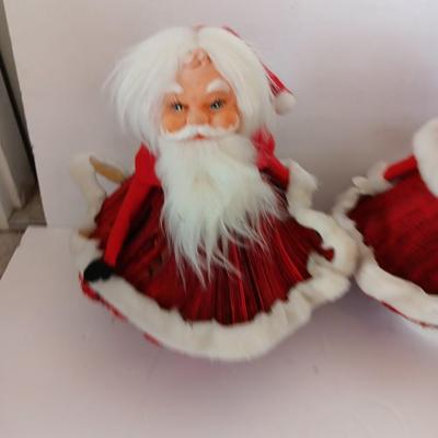Home-made Vintage Christmas Santa & Mrs. made from paperback books