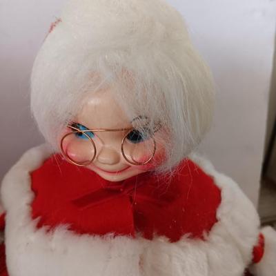 Home-made Vintage Christmas Santa & Mrs. made from paperback books