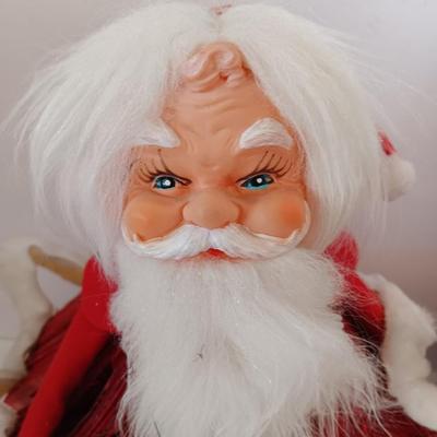 Home-made Vintage Christmas Santa & Mrs. made from paperback books