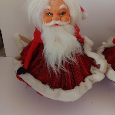 Home-made Vintage Christmas Santa & Mrs. made from paperback books