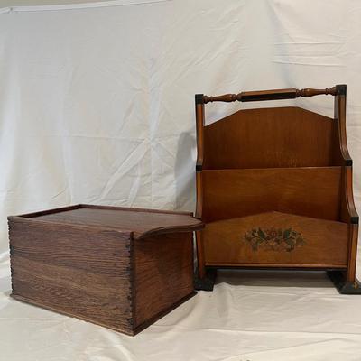 Oak Sewing/Stash Box & Magazine Rack (BD-RG)