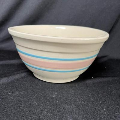 McCoy Blue & pink band mixing bowl