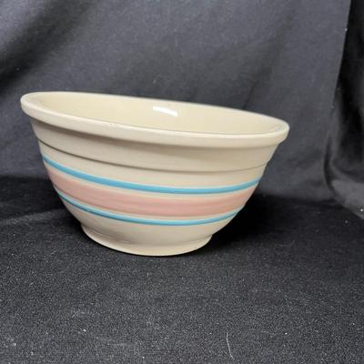 McCoy Blue & pink band mixing bowl