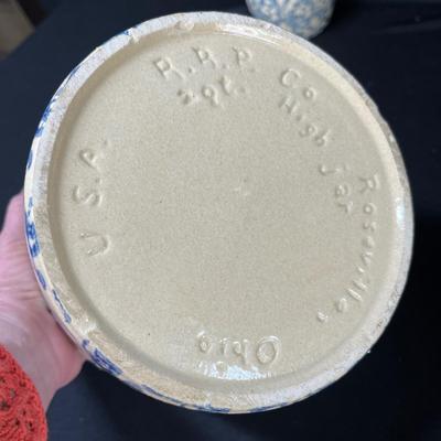 Blue spongeware pieces