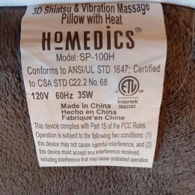 Homedics Electric heated vibrating neck massager pillow with scented stress relief comfort pillow new in bag