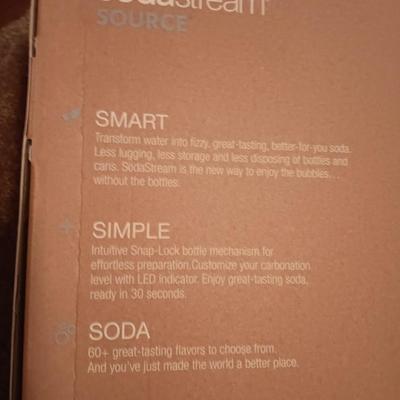 Soda stream machine with instruction manual and original box - like new!