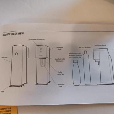 Soda stream machine with instruction manual and original box - like new!