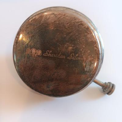 Antique Sheridan Silver Unique TROPHY Fondue pot with original stand and burner - Brookfield invitation Flight winner 1970