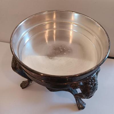 Antique Sheridan Silver Unique TROPHY Fondue pot with original stand and burner - Brookfield invitation Flight winner 1970