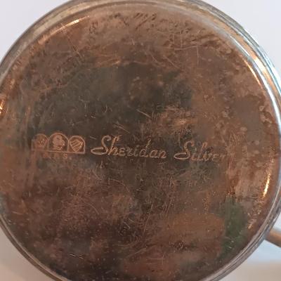 Antique Sheridan Silver Unique TROPHY Fondue pot with original stand and burner - Brookfield invitation Flight winner 1970