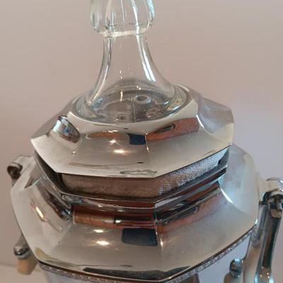 Antique L.F. & C. Art Deco Universal electric percolator /brew coffee pot with matching cream & sugar