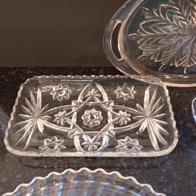 Beautiful, pressed glass dishware