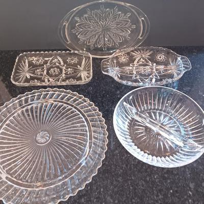 Beautiful, pressed glass dishware