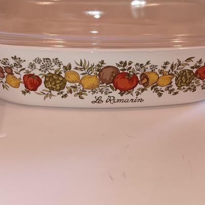 Three Corning Ware casserole dishes two with lids - Le Romarin Spice of life