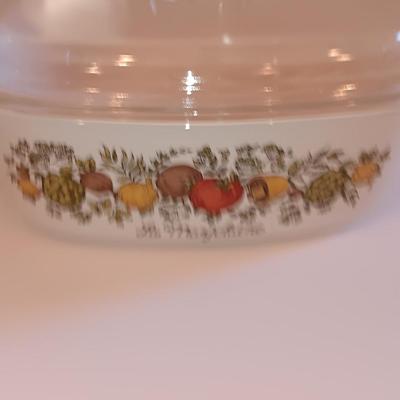 Three Corning Ware casserole dishes two with lids - Le Romarin Spice of life