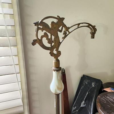 Ornate Antique Bridge Floor Lamp