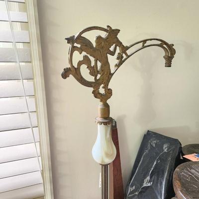 Ornate Antique Bridge Floor Lamp