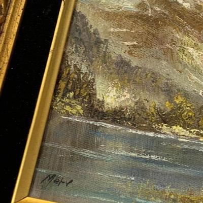 Art Landscape Oil On Board Signed