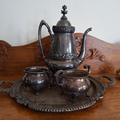 4pc silver plated tea set