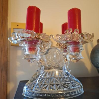 2 crystal candle sticks