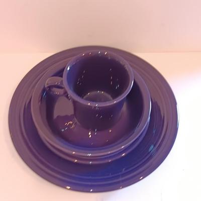 Fun Purple Homer Laughlin Fiesta dinnerware set Made in USA
