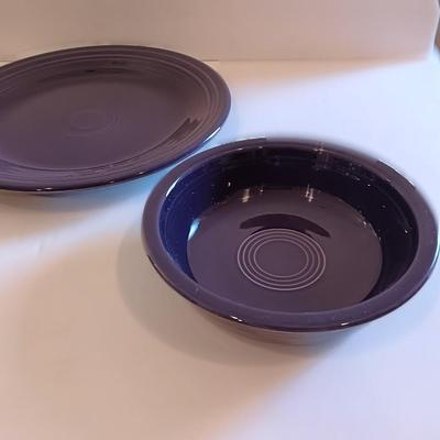 Fun Purple Homer Laughlin Fiesta dinnerware set Made in USA