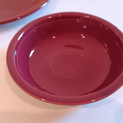 Fun Claret Homer Laughlin Fiesta dinnerware set Made in USA