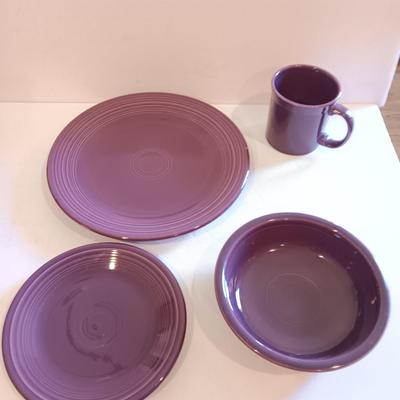 Fun Heather Homer Laughlin Fiesta dinnerware set Made in USA