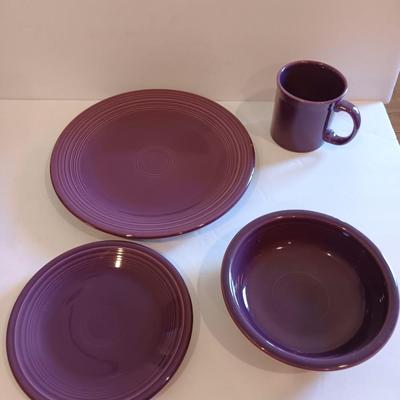 Fun Heather Homer Laughlin Fiesta dinnerware set Made in USA