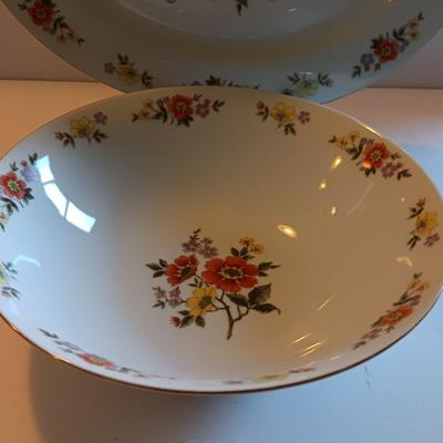 Dynasty fine China DALIAN Pattern vegetable bowl and platter