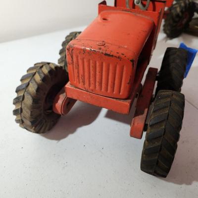 Ny-lint Toys Orange Metal Road Grader
