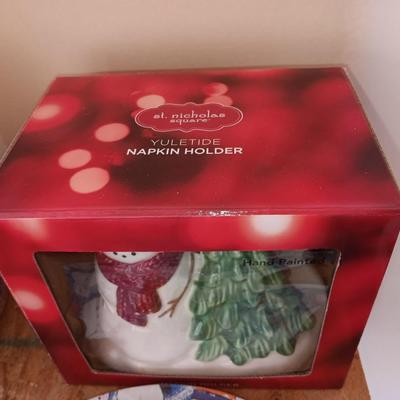 Snowman Christmas decorations - cookie jar - resin snowmen - plates and more