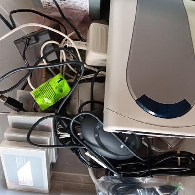 Assortment of computer keyboards and drives and other Computer accessories