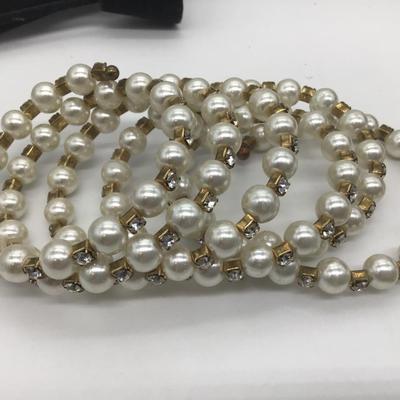 Crystal & Pearl Bracelet Wrap