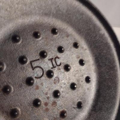 Lodge Covered Cast Iron Pot- Approx 8 1/4" in Diameter, 3" Deep