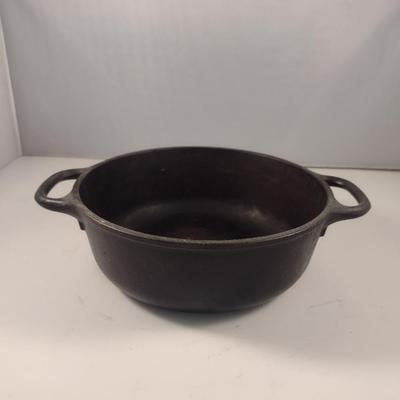 Lodge Covered Cast Iron Pot- Approx 8 1/4" in Diameter, 3" Deep