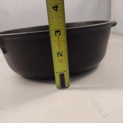 Lodge Covered Cast Iron Pot- Approx 8 1/4" in Diameter, 3" Deep