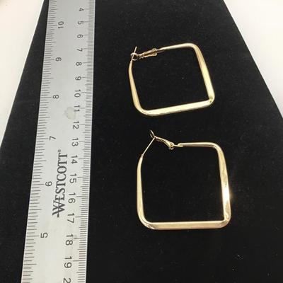 New Large Gold Tone Earrings