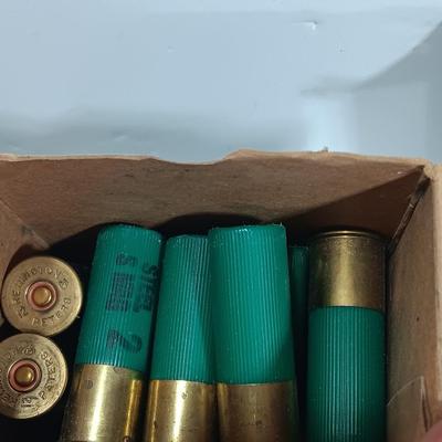 12 Guage ammunition - several boxes partially full and a zip lock bag with cartridges